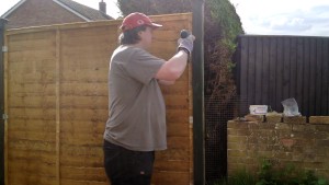Rebuilding the back fence