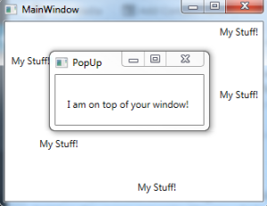 Main window has focus but the pop-up remains on top